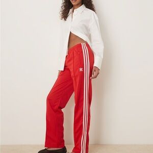 Adidas Originals classic firebird track pants in red